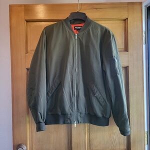 Pull & Bear Men's Green Jacket Size XL